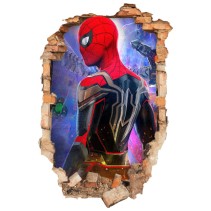 Vinilos pared rota 3d spider man no way home